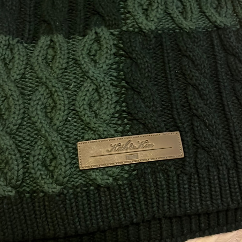 Green Cable knit KITH scarf